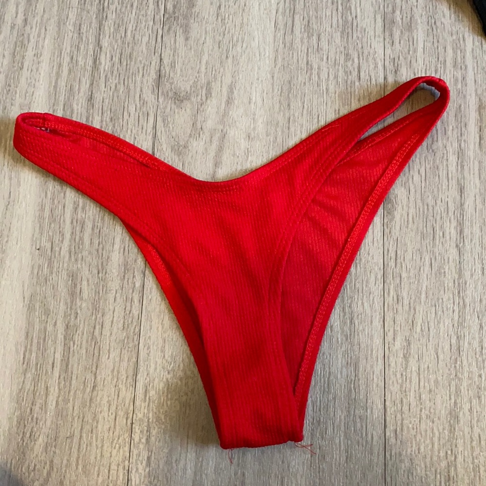 Red bikini bottoms